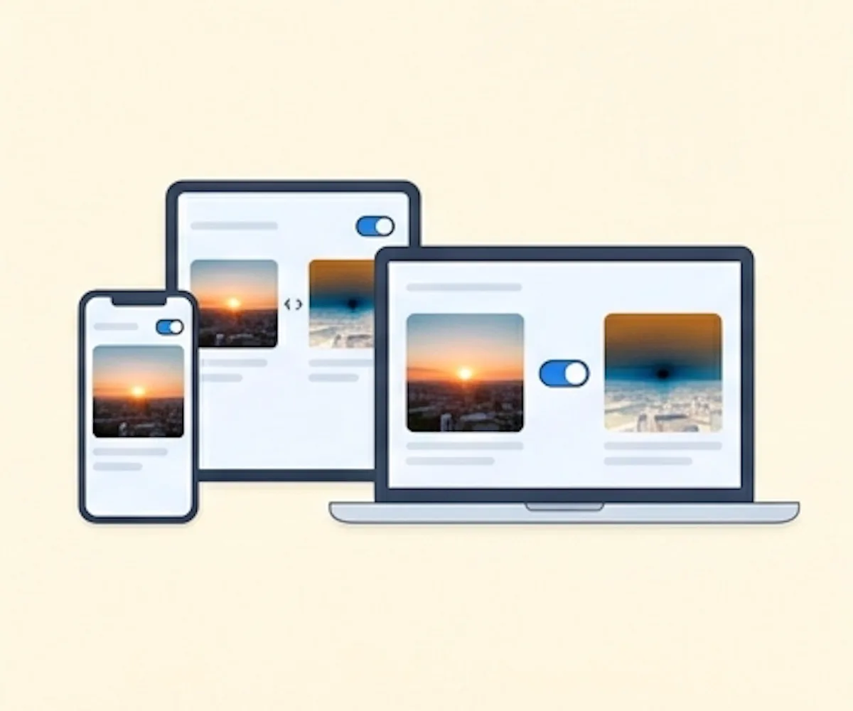 Invert an image on phone, tablet, or desktop browser