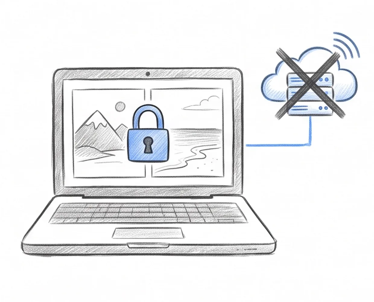 Merge images tool privacy — photos stay on device